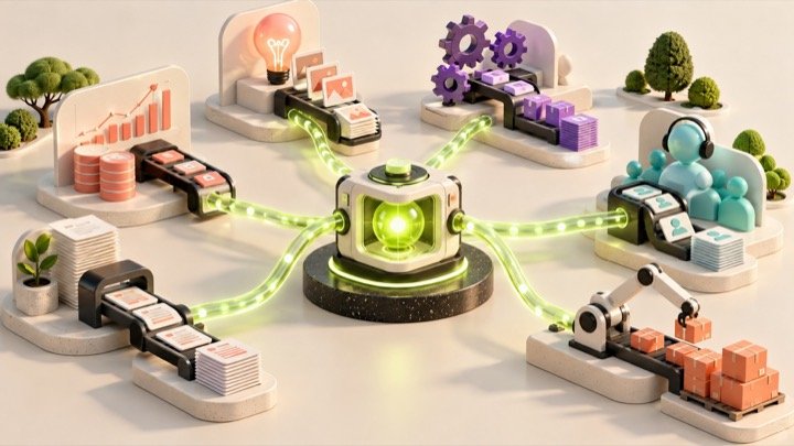 A compact efficient AI engine powering several focused enterprise workflows with minimal energy